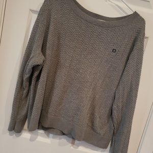 Gray chase bank Chevron sweater